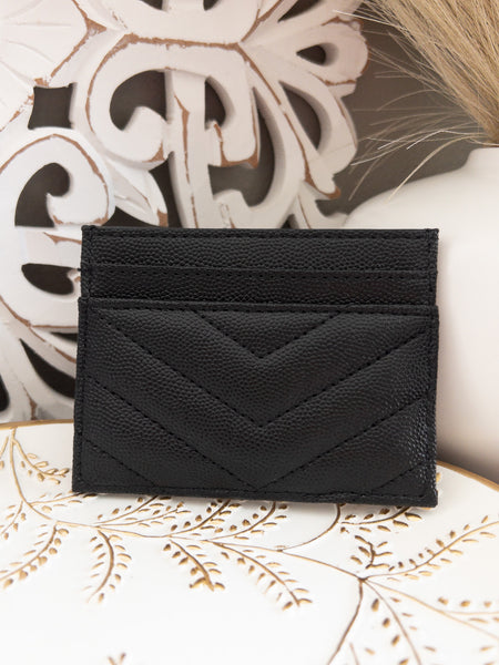 LAURENT CARD CASE WALLET - BLACK